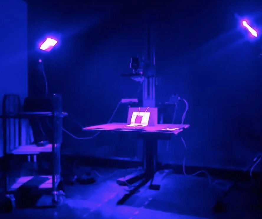 The photo lab at the Rylands, where the scrolls were photographed