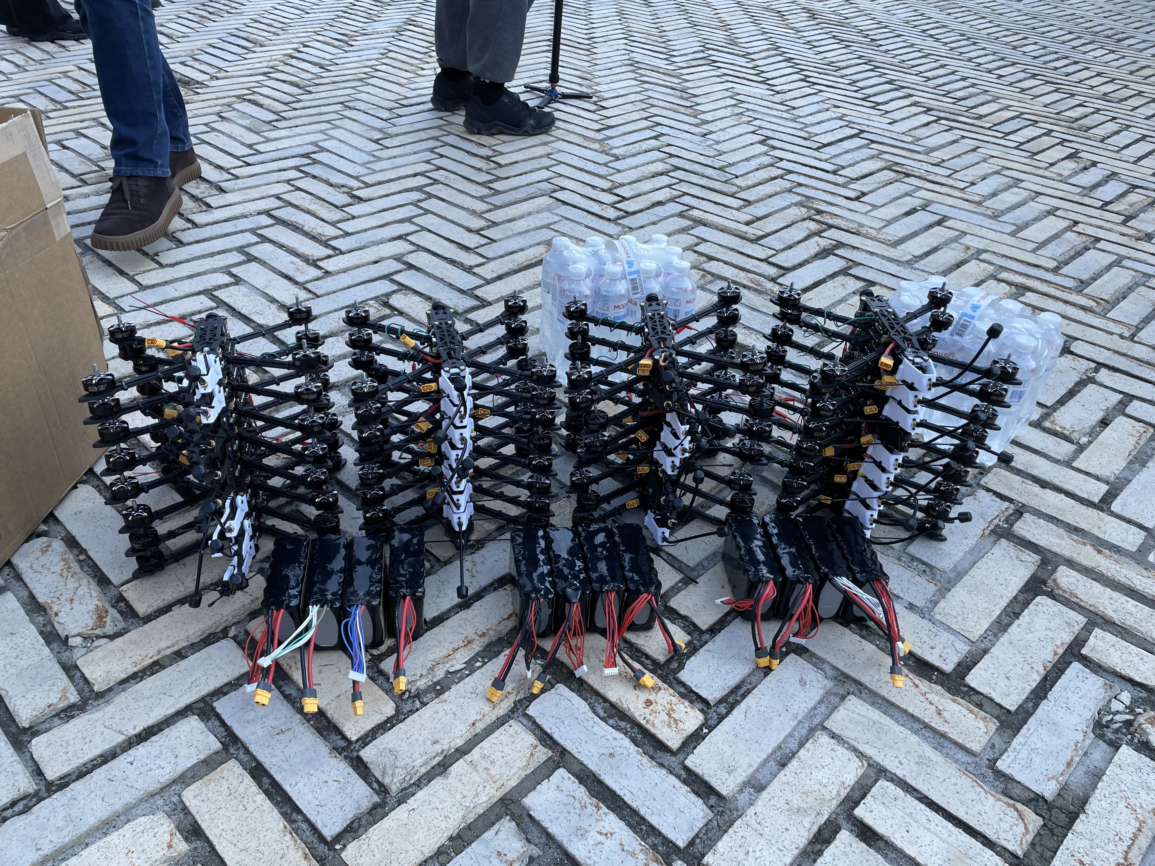 A stack of drones.